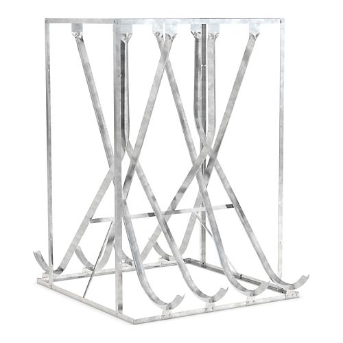 Schräghochparker WSM, 2-seitig, für Reifen bis B 60 mm B 1400 x T 1875 x H 2010 mm, Stahl verzinkt, 8 Einhängeplätze