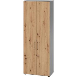 Schränke Breno, 6 OH, abschließbar, 28 kg je Boden, B 800 x T 420 x H 2156 mm, graphit/Asteiche Schränke Breno, 6 OH, abschließbar, 28 kg je Boden, B 800 x T 420 x H 2156 mm, graphit/Asteiche