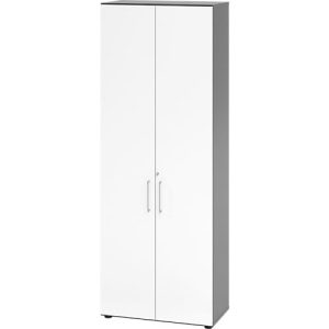 Schränke Breno, 6 OH, abschließbar, 28 kg je Boden, B 800 x T 420 x H 2156 mm, graphit/weiß Schränke Breno, 6 OH, abschließbar, 28 kg je Boden, B 800 x T 420 x H 2156 mm, graphit/weiß