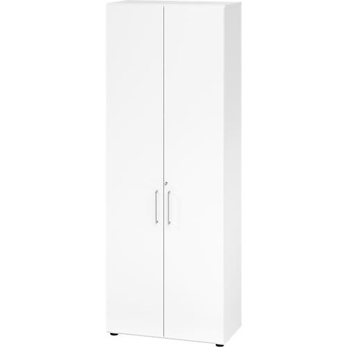 Schränke Breno, 6 OH, abschließbar, 28 kg je Boden, B 800 x T 420 x H 2156 mm, weiß/weiß