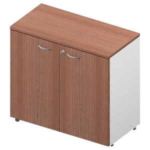 Schrank ARLON OFFICE, 2 Ordnerhöhen, abschließbar, B 900 x T 450 x H 816 mm, Nuss Canaletto-Dekor/weiß Schrank ARLON OFFICE, 2 Ordnerhöhen, abschließbar, B 900 x T 450 x H 816 mm, Nuss Canaletto-Dekor/weiß