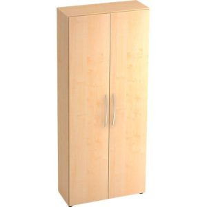 Schrank TARA, 5 Ordnerhöhen, Flügeltüren, 1 fester Zwischenboden, 3 Fachböden, B 800 x T 330 x H 1880 mm, Ahorn-Dekor Schrank TARA, 5 Ordnerhöhen, Flügeltüren, 1 fester Zwischenboden, 3 Fachböden, B 800 x T 330 x H 1880 mm, Ahorn-Dekor