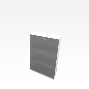 Schrank X-TIME WORK, 3 OH, Glastüren, 860 x 430 x 1310 mm, Glas/Weiß Schrank X-TIME WORK, 3 OH, Glastüren, 860 x 430 x 1310 mm, Glas/Weiß