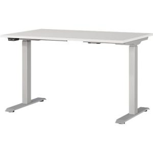 Schreibtisch Agenda, elektrisch höhenverstellbar, B 1200 x T 800 x H 720-1200 mm, Lichtgrau/Silber + Memory-USB-Panel Schreibtisch Agenda, elektrisch höhenverstellbar, B 1200 x T 800 x H 720-1200 mm, Lichtgrau/Silber + Memory-USB-Panel