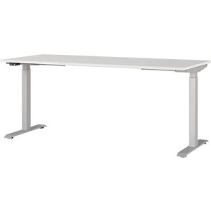 Schreibtisch Agenda, elektrisch höhenverstellbar, B 1800 x T 800 x H 720-1200 mm, Lichtgrau/Silber + Memory-USB-Panel Schreibtisch Agenda, elektrisch höhenverstellbar, B 1800 x T 800 x H 720-1200 mm, Lichtgrau/Silber + Memory-USB-Panel
