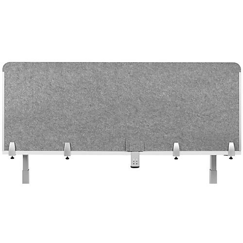 Schreibtisch-Akustik-Trennwand BE Safety Screen Rückwand, ohne Acrylfenster, Dicke 10 mm, B 1200 x H 600 mm, hellgrau