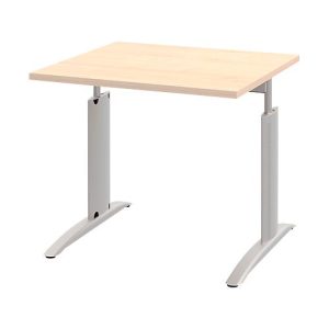 Schreibtisch BARI, Rechteck, Form A, C-Fuß, B 800 x T 800 mm, Ahorn-Dekor Schreibtisch BARI, Rechteck, Form A, C-Fuß, B 800 x T 800 mm, Ahorn-Dekor