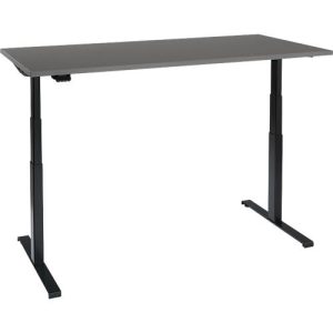 Schreibtisch, elektrisch höhenverstellbar, T-Fuß, B 1800 x T 800 x H 620-1270 mm, graphit/schwarz + Memoryschalter Schreibtisch, elektrisch höhenverstellbar, T-Fuß, B 1800 x T 800 x H 620-1270 mm, graphit/schwarz + Memoryschalter