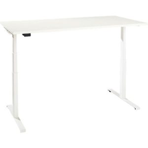 Schreibtisch, elektrisch höhenverstellbar, T-Fuß, B 1800 x T 800 x H 620-1270 mm, weiß + Memoryschalter Schreibtisch, elektrisch höhenverstellbar, T-Fuß, B 1800 x T 800 x H 620-1270 mm, weiß + Memoryschalter