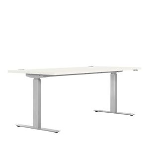 Schreibtisch ERGO DRIVE ED 470, elektrisch höhenverstellbar, Rechteck, T-Fuß, B 1800 x T 800 x H 692-1147 mm, weiß/weißaluminium RAL 9006 Schreibtisch ERGO DRIVE ED 470, elektrisch höhenverstellbar, Rechteck, T-Fuß, B 1800 x T 800 x H 692-1147 mm, weiß/weißaluminium RAL 9006