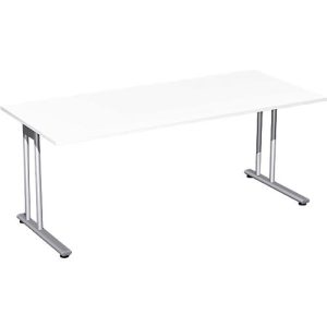 Schreibtisch PALENQUE, C-Fuß, Rechteck, B 1800 x T 800 x H 720 mm, weiß Schreibtisch PALENQUE, C-Fuß, Rechteck, B 1800 x T 800 x H 720 mm, weiß