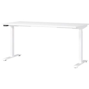 Schreibtisch Porto, elektrisch höhenverstellbar, T-Fuß, B 1600 x T 800 x H 720-1200 mm, weiß/weiß + Memory-USB-Panel Schreibtisch Porto, elektrisch höhenverstellbar, T-Fuß, B 1600 x T 800 x H 720-1200 mm, weiß/weiß + Memory-USB-Panel