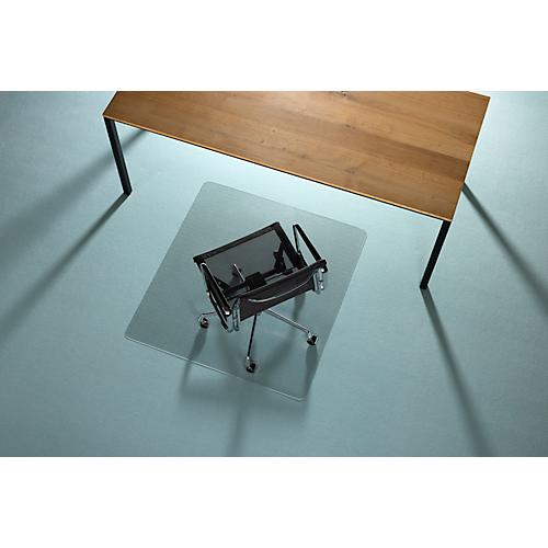 Schreibtischstuhl Unterlage ECO GRIP SOLID, für Teppichböden, Ankernoppen, rutschfest & schwer entflammbar, 1100 x 1200 mm, PC & PUR, transparent