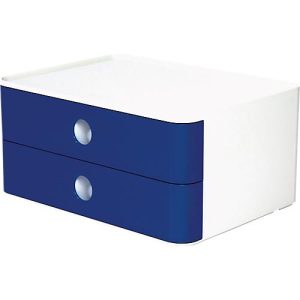 Schubladenbox HAN Allison Smart-Box, 2 Schübe mit Trennwänden, Kabelhalter, stapelbar, ABS-Kunststoff, royal-blau Schubladenbox HAN Allison Smart-Box, 2 Schübe mit Trennwänden, Kabelhalter, stapelbar, ABS-Kunststoff, royal-blau