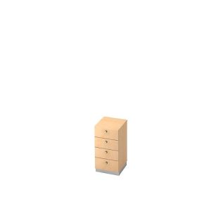 Schubladenschrank, 2 OH, B 400 x T 420 mm, Ahorn-Dekor Schubladenschrank, 2 OH, B 400 x T 420 mm, Ahorn-Dekor