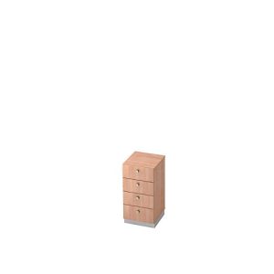 Schubladenschrank, 2 OH, B 400 x T 420 mm, Nussbaum-Dekor Schubladenschrank, 2 OH, B 400 x T 420 mm, Nussbaum-Dekor
