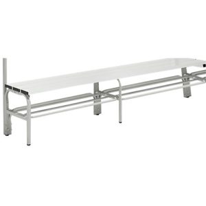 Schuhrost für Umkleidebank, Edelstahl, 2000 mm lang Schuhrost für Umkleidebank, Edelstahl, 2000 mm lang