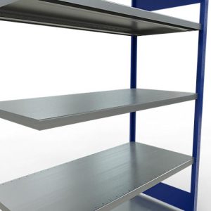 SCHULTE Lagertechnik Fachbodenregal – Stecksystem MULTIplus 250, Anbauregal, Längenriegel, 2000x1300x600 mm, 5 Böden, enzianblau/verzinkt SCHULTE Lagertechnik Fachbodenregal – Stecksystem MULTIplus 250, Anbauregal, Längenriegel, 2000x1300x600 mm, 5 Böden, enzianblau/verzinkt