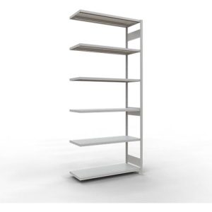 SCHULTE Lagertechnik Fachbodenregal – Stecksystem MULTIplus 250 Anbauregal mit Längenriegel – 3000x1300x500 mm, Typ 250 kg SCHULTE Lagertechnik Fachbodenregal – Stecksystem MULTIplus 250 Anbauregal mit Längenriegel – 3000x1300x500 mm, Typ 250 kg
