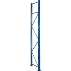 Schulte Lagertechnik Palettenregal-Ständerrahmen S625-A18, unmontiert, T 1100 x H 2000 mm, Stützenbreite 100 mm, blau/verzinkt Schulte Lagertechnik Palettenregal-Ständerrahmen S625-A18, unmontiert, T 1100 x H 2000 mm, Stützenbreite 100 mm, blau/verzinkt