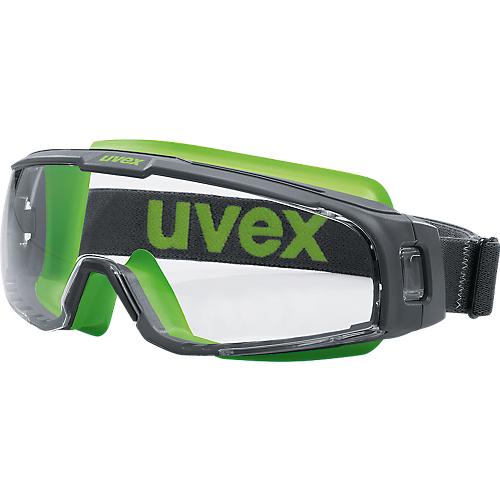 Schutzbrille Uvex u-sonic, EN 166, EN 170, Polycarbonat klar, Rahmen grau/lime, UV 400, 5 Stück
