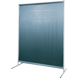 Schweißerschutzwand, 1-teilig, 0,4 mm starker Folienvorhang, DIN EN ISO 25980, B 1450 x T 600 x H 1900 mm, blau/dunkelgrün Schweißerschutzwand, 1-teilig, 0,4 mm starker Folienvorhang, DIN EN ISO 25980, B 1450 x T 600 x H 1900 mm, blau/dunkelgrün