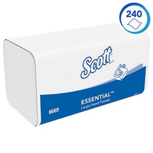 Scott® Papierhandtücher Essential 6669, Z-Faltung, 1-lagig, 15 Packungen á 240 Tücher, weiß Scott® Papierhandtücher Essential 6669, Z-Faltung, 1-lagig, 15 Packungen á 240 Tücher, weiß