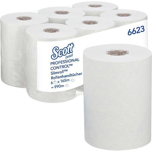 Scott® Rollenhandtücher Control Slimroll 6623, 1-lagig, Länge 165 m, 6 Stück, weiß