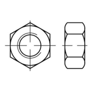 Sechskantmutter ISO 4032 M 30 x 3,5 Stahl blank Sechskantmutter ISO 4032 M 30 x 3,5 Stahl blank