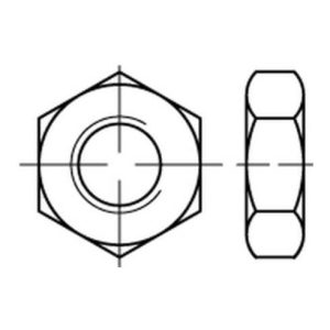 Sechskantmutter ISO 4035 M 30 x 3,5 Edelstahl A4 blank