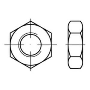 Sechskantmutter ISO 8675 M 22 x 1,5 Stahl blank Sechskantmutter ISO 8675 M 22 x 1,5 Stahl blank