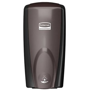 Seifen- & Desinfektionsmittelspender Rubbermaid AUTOFOAM, sensorgesteuert, 1100 ml, L 133 x B 131 x H 276 mm, Kunststoff, schwarz Seifen- & Desinfektionsmittelspender Rubbermaid AUTOFOAM, sensorgesteuert, 1100 ml, L 133 x B 131 x H 276 mm, Kunststoff, schwarz
