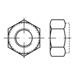 Selbstsichernde Sechskantmutter ISO 7040 M 8 x 1,25 Edelstahl A4 blank Selbstsichernde Sechskantmutter ISO 7040 M 8 x 1,25 Edelstahl A4 blank