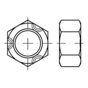 Selbstsichernde Sechskantmutter ISO 7042 M 3 x 0,5 Edelstahl A4 blank Biloc Selbstsichernde Sechskantmutter ISO 7042 M 3 x 0,5 Edelstahl A4 blank Biloc