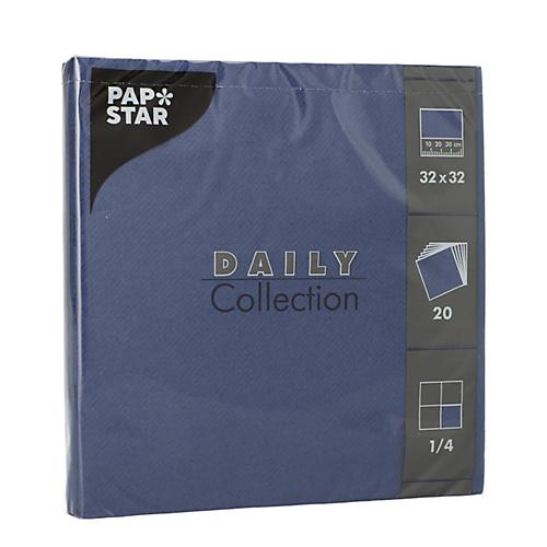 Servietten Papstar 'Daily Collection', mit ¼-Falz, 320 x 320 mm, 20 Stück, dunkelblau