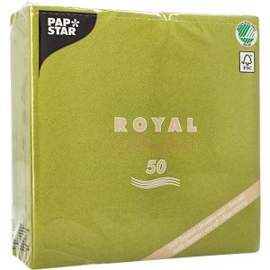 Servietten Papstar Royal Collection, 5 x 50 Stück, 1/4-Falz, Stoffoptik, 400 x 400 mm, Papier, olivgrün Servietten Papstar Royal Collection, 5 x 50 Stück, 1/4-Falz, Stoffoptik, 400 x 400 mm, Papier, olivgrün