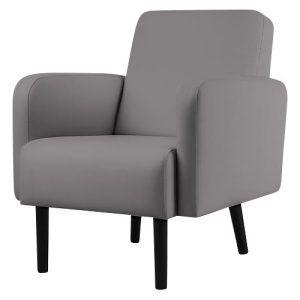 Sessel easyChair® by Paperflow LISBOA, desinfektionsmittelbeständiger Kunstlederbezug grau, Fußgestell schwarz, B 710 x T 815 x H 830 mm Sessel easyChair® by Paperflow LISBOA, desinfektionsmittelbeständiger Kunstlederbezug grau, Fußgestell schwarz, B 710 x T 815 x H 830 mm