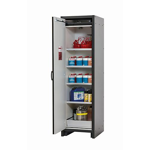 Sicherheitsschrank Typ 30 asecos Q-CLASSIC-30, Flügeltür, Anschlag links, Front Sicherheitsgelb, B 564 x T 620 x H 1947 mm