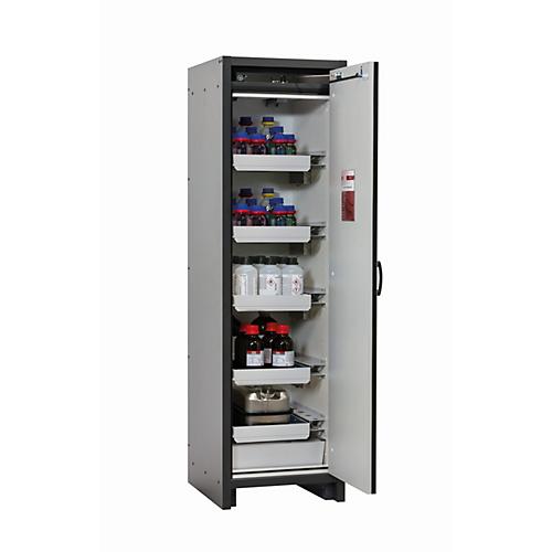 Sicherheitsschrank Typ 30 asecos Q-CLASSIC-30, Flügeltür, Anschlag rechts, Front Reinweiß, B 564 x T 620 x H 1947 mm