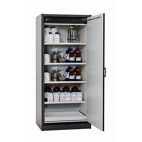 Sicherheitsschrank Typ 30 asecos Q-CLASSIC-30, Flügeltür, Anschlag rechts, Front Reinweiß, B 864 x T 620 x H 1947 mm