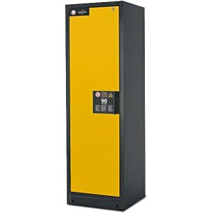 Sicherheitsschrank Typ 90 Asecos Q-CLASSIC-90 asecos, B 600 mm, Tür links, 3 Böden, sicherheitsgelb Sicherheitsschrank Typ 90 Asecos Q-CLASSIC-90 asecos, B 600 mm, Tür links, 3 Böden, sicherheitsgelb