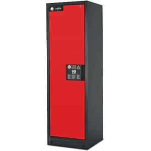 Sicherheitsschrank Typ 90 Asecos Q-CLASSIC-90 asecos, B 600 mm, Tür links, 3 Böden, verkehrsrot Sicherheitsschrank Typ 90 Asecos Q-CLASSIC-90 asecos, B 600 mm, Tür links, 3 Böden, verkehrsrot