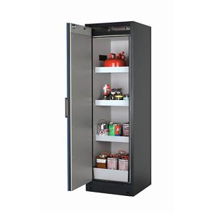 Sicherheitsschrank Typ 90 asecos Q-PEGASUS-90, Flügeltür mit Schließ-Automatik, Anschlag links, Front Enzianblau, B 599 x T 615 x H 1953 mm Sicherheitsschrank Typ 90 asecos Q-PEGASUS-90, Flügeltür mit Schließ-Automatik, Anschlag links, Front Enzianblau, B 599 x T 615 x H 1953 mm