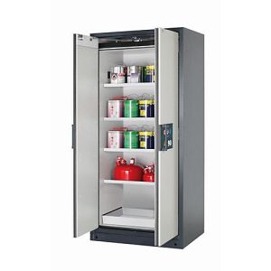 Sicherheitsschrank Typ 90 asecos Q-PEGASUS-90, Flügeltüren mit Schließ-Automatik, Einhandbedienung, Front Lichtgrau, B 893 x T 615 x H 1953 mm Sicherheitsschrank Typ 90 asecos Q-PEGASUS-90, Flügeltüren mit Schließ-Automatik, Einhandbedienung, Front Lichtgrau, B 893 x T 615 x H 1953 mm