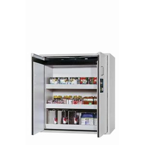 Sicherheitsschrank Typ 90 asecos S-PEGASUS-90, Flügeltüren mit Schließ-Automatik, Einhandbedienung, Front Lichtgrau, B 1196 x T 616 x H 1298 mm Sicherheitsschrank Typ 90 asecos S-PEGASUS-90, Flügeltüren mit Schließ-Automatik, Einhandbedienung, Front Lichtgrau, B 1196 x T 616 x H 1298 mm