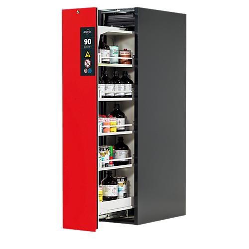 Sicherheitsschrank Typ 90 Asecos V-MOVE-90, 1 Vertikalauszug, Anthrazitgrau/Verkehrsrot