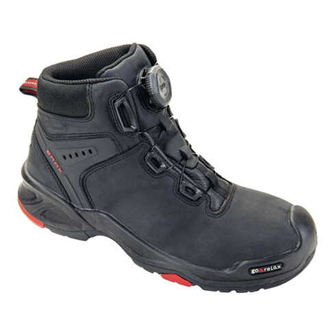 Sicherheitsstiefel Braxton Gr.42 schwarz/rot Leder S3 SRC HRO EN20345 BAAK
