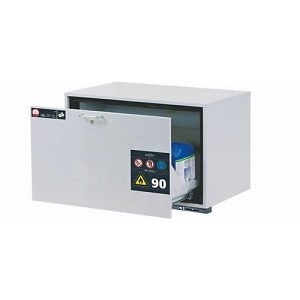 Sicherheitsunterbauschrank Typ 90 asecos UB-S-90, Schublade, Front Lichtgrau, B 893 x T 502 x H 600 mm Sicherheitsunterbauschrank Typ 90 asecos UB-S-90, Schublade, Front Lichtgrau, B 893 x T 502 x H 600 mm