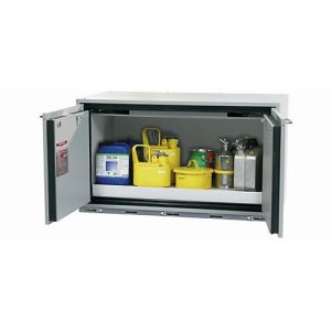 Sicherheitsunterbauschrank Typ 90 asecos UB-T-90, Flügeltüren, Front Lichtgrau, B 1102 x T 574 x H 600 mm Sicherheitsunterbauschrank Typ 90 asecos UB-T-90, Flügeltüren, Front Lichtgrau, B 1102 x T 574 x H 600 mm