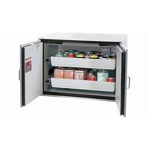 Sicherheitsunterbauschrank Typ 90 asecos UB-T-90, Flügeltüren, Front Lichtgrau, B 1102 x T 752 x H 800 mm Sicherheitsunterbauschrank Typ 90 asecos UB-T-90, Flügeltüren, Front Lichtgrau, B 1102 x T 752 x H 800 mm